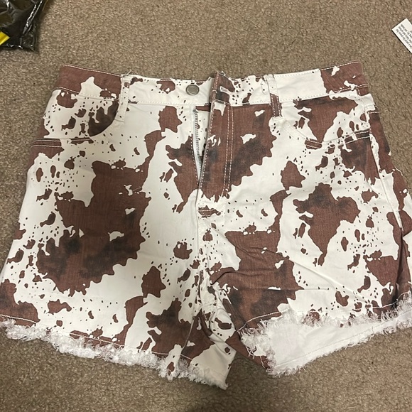 Pants - Cow print shorts!